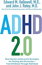 Book cover of "ADHD 2.0" by Edward M. Hallowell, M.D., and John J. Ratey, M.D., featuring bold text and a subtitle about new science and strategies for thriving with ADHD.